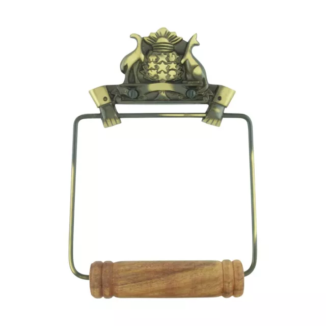 Toilet Paper Holder Wall Mount Antique Brass Victorian Hands Tissue Holder