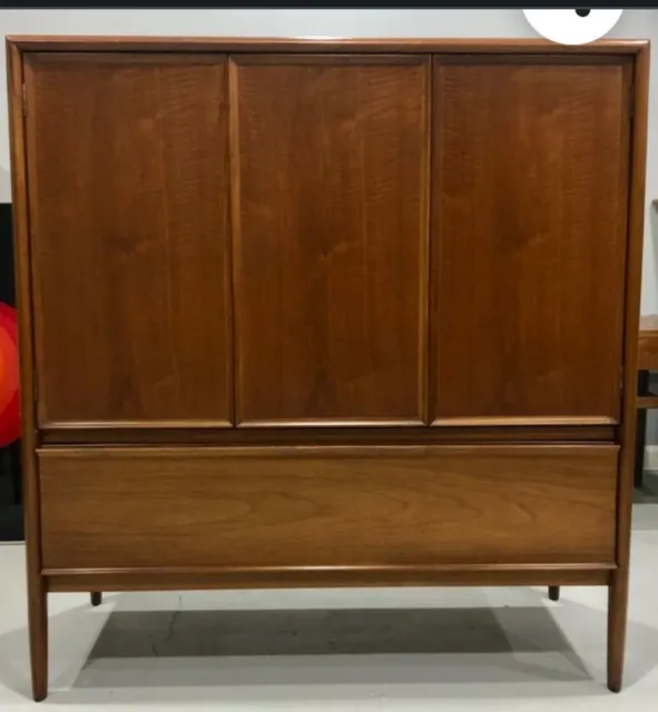 Vintage Mid Century Modern Walnut Gentleman's Chest By Barney Flagg