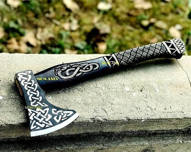 Viking Axe Steel AXE VIKING Handmade Carbon STEEL Custom CARBON FORGED Hand