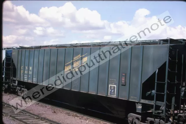 Original Slide Chicago & Northwestern CNW 173159 Hopper Proviso ILL 4-1984