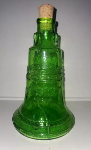 Vintage Wheaton Green Glass Decanter