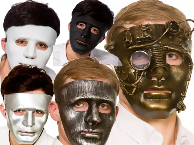 Adultes Cyborg Masque Hommes Halloween Robot Accessoire Déguisement Neuf