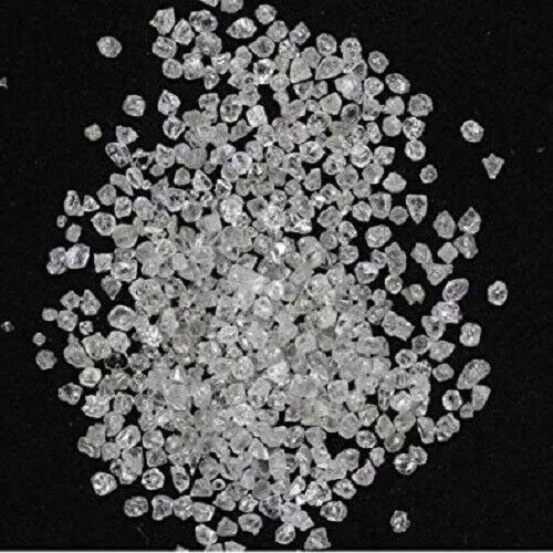25 cts RAW NATURAL WHITE REAL DIAMOND DUST PULVER ROUGH LOT for Jewelry