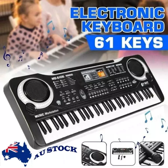 61 Key Electric Digital Piano Musical Beginner Electronic Keyboard Instrument AU