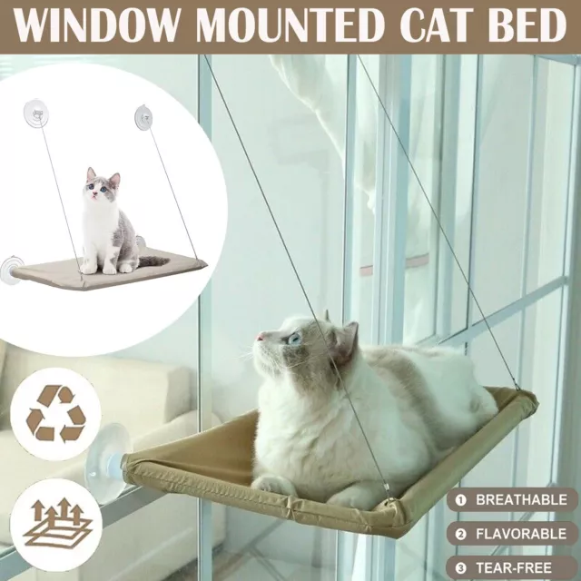 Pet Cat Bed Window Hammock Hanging Bed Basking Perch Hold Mounted Durable Seat