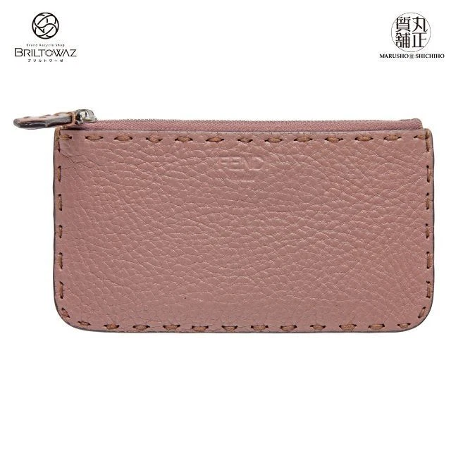 Fendi Card Coin Case Selleria Business Purse Rose Pink 8M0388 FFL03