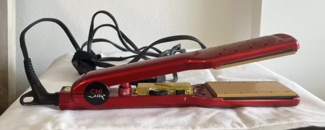 Chi Air Flat Iron Red 2 Inches Swivel Cord Varied Heat Settings Tested