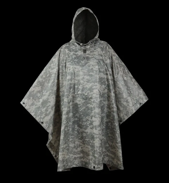 USGI Industries Military Style Multi-Use Rip Stop Rain Poncho (ACU) USGI Industries Military Style Multi-Use Rip Stop Rain Poncho (ACU)