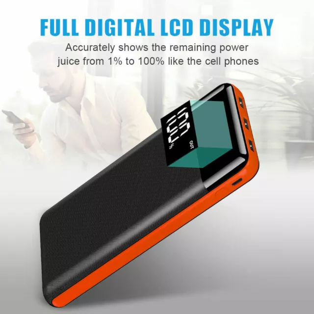 500000mAh Powerbank External Battery Charger 3USB Additional Battery for Phones