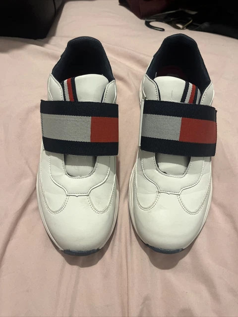 TOMMY HILFIGER WHITE Billy Cny 2a Trainers Sneakers Womens Size 6