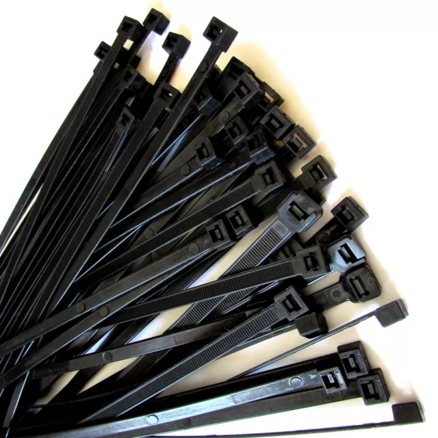 Cable Zip Ties 500pcs Heavy Duty 120lb 24" UV Resistant Black