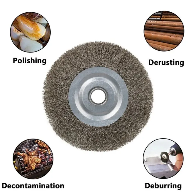 Reliable Stainless Steel Wire Wheel Brush 3 Inch Diameter Efficient Cleaning