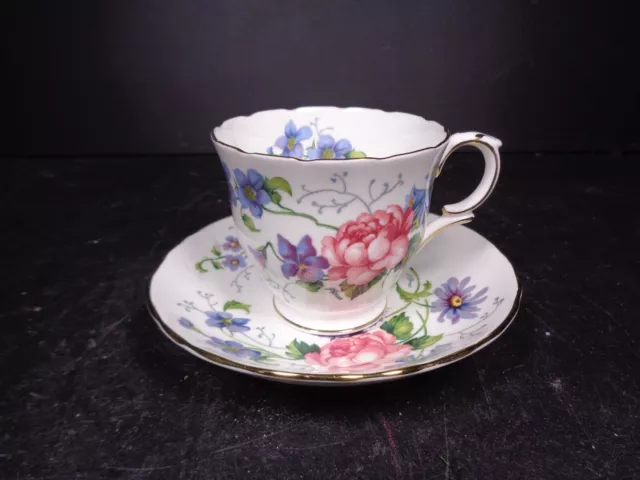 Crown Staffordshire - Bone China - "Englands Glory" - Tea Cup & Saucer J T Jones