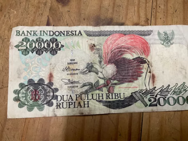 1995 Indonesian 20000 Rupiah Banknote