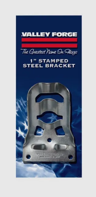 SB3-1 VALLEY FORGE 1" Stamped Steel Flag Pole Bracket w/ Screws Flagpole Holder