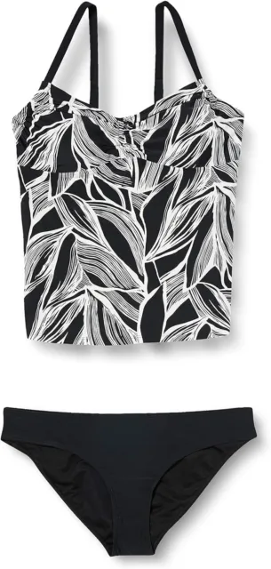 Firefly Damen Lorisa Tankini-Set Badeanzug Schwimmanzug , schwarz, 42B