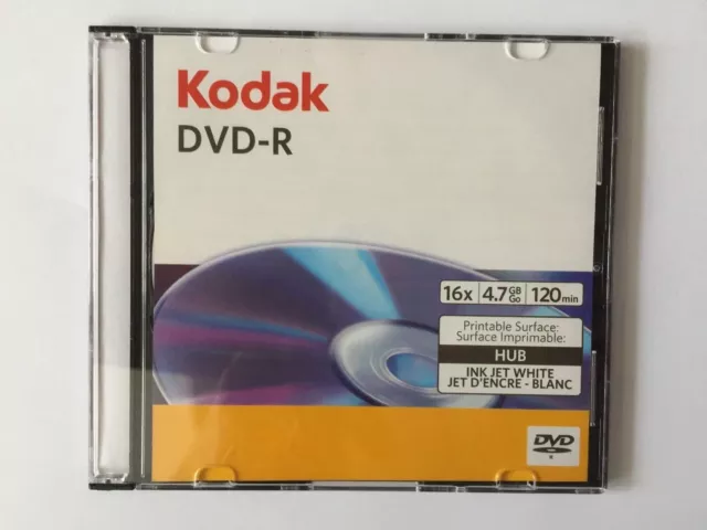 KODAK DVD - R  DVD - 16X 4.7GB 120min Printable Surface