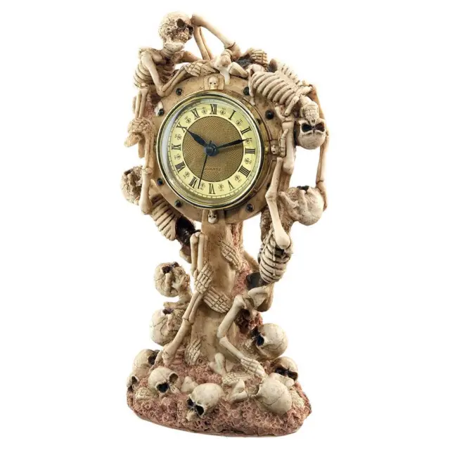 Design Toscano Skeleton Crew Sculptural Mantel Clock