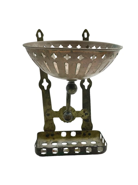 Antique wall mount copper & brass wall soap & sponge dish holder