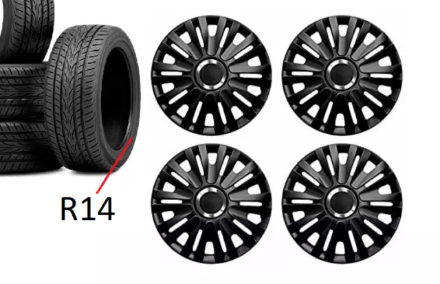 Vauxhall Adam Agila Astra Finiture Ruote Tappi Mozzo Coperture In Plastica Set Completo 14 Pollici
