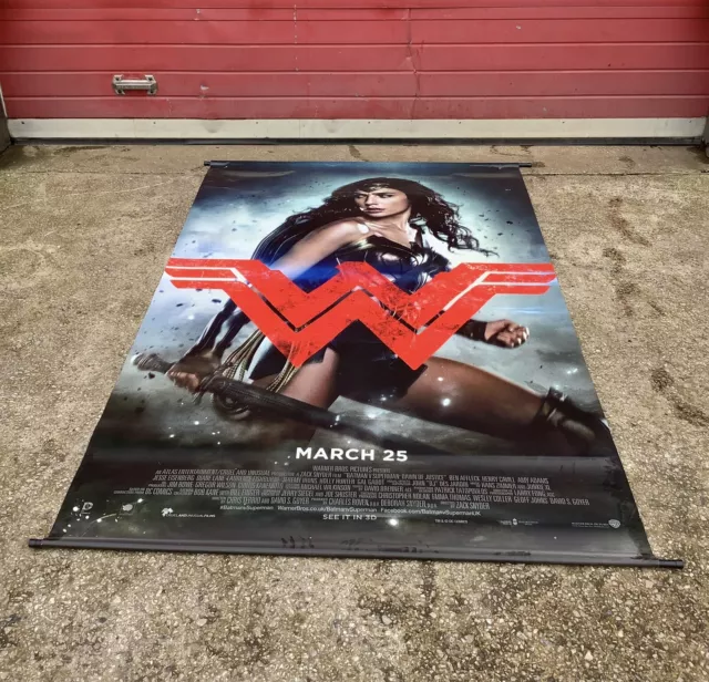 Grande poster originale Wonder Woman 8 piedi, Batman vs Superman film uomo auto arte da parete