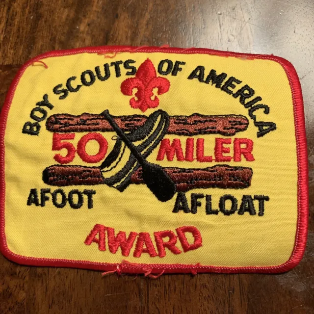 BSA Boy Scouts Of America 5" -  50 Miler Award Patch Afoot Afloat Patch NEW