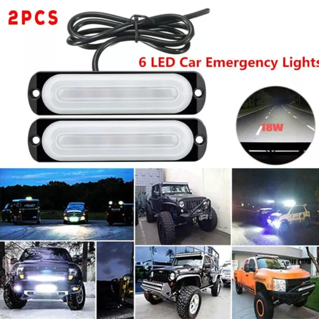 2PCS 18W Work Light Bar Flood Spot Lamp Offroad Driving Fog 4WD SUV Truck DC 12V