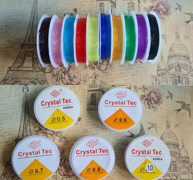 0,5/0,6/0,7/0,8/1,0/1,2 mm Nylonfaden elastisch crystalTec Schnur Perlen Draht