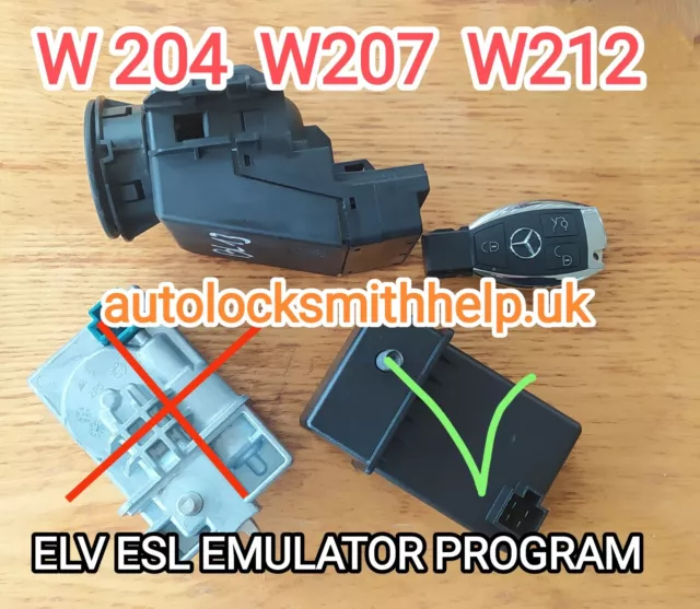 MERCEDES ELECTRONIC STEERING Lock EIS ESL ELV Repair Emulator W212