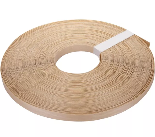 3/4 Inch X 250 Feet Roll Birch Plywood Edge Banding, Preglued Real Wood Veneer E