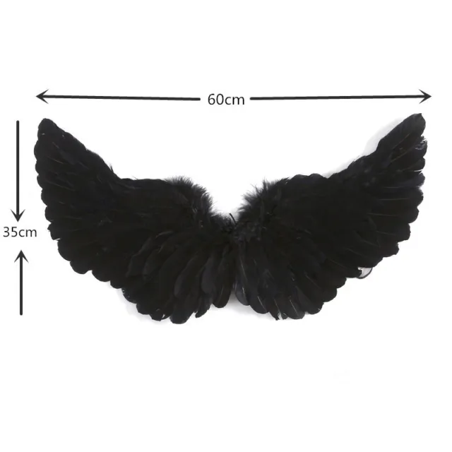 Adult Angel Devil Fairy Feather Wings Halo Halloween Christmas Party Fancy Dress