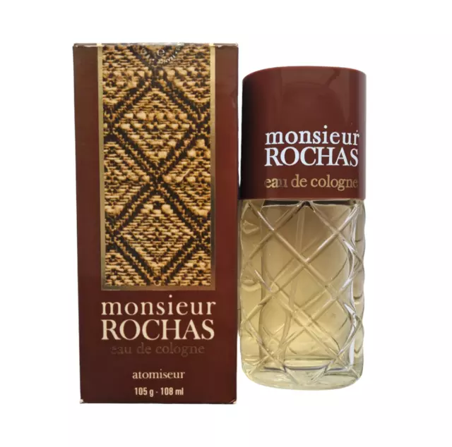 (138,88Eur/100Ml) 108Ml Vintage Rochas Monsieur Eau De Cologne Spray Neu Ovp