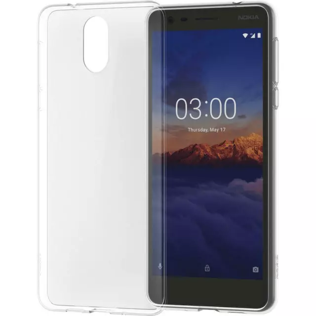 Authentique Officiel Nokia 3.1 2018 Slim Cristal Transparent Étui Silicone / - 3