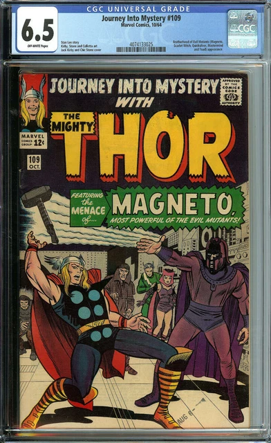 Journey Into Mystery #109 Cgc 6.5 Ow Pages // Brotherhood Of Evil App 1964