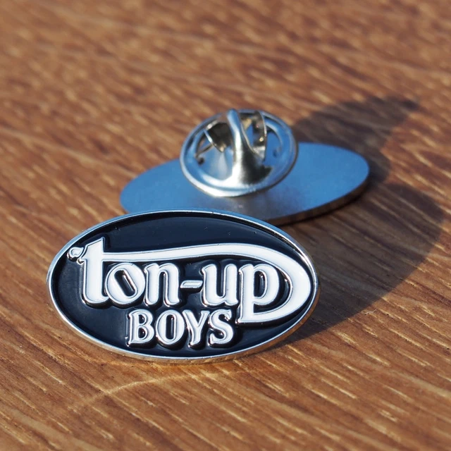 MOTORCYCLE VINTAGE BIKER Jacket Cafe Racer Rockers Enamel Pin Badge TON ...