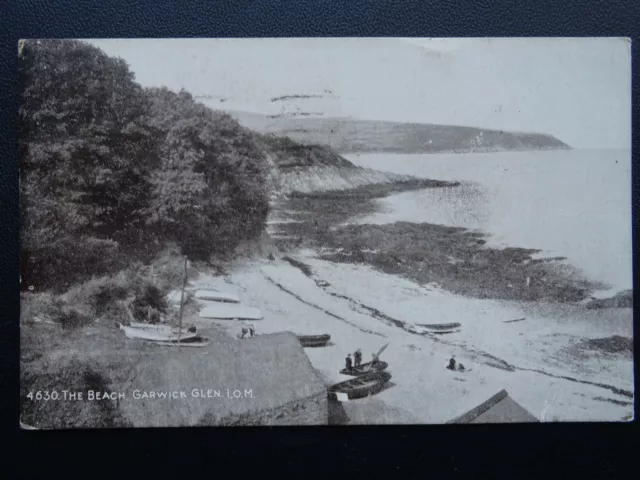 Isle of Man GARWICK GLEN The Beach c1920's Postcard by J.Salmon 4630