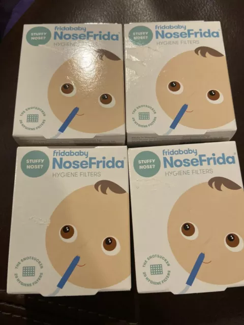 Lot Of 4 (80) Baby Nasal Aspirator Hygiene Filters  Nosefrida Fridababy Nose