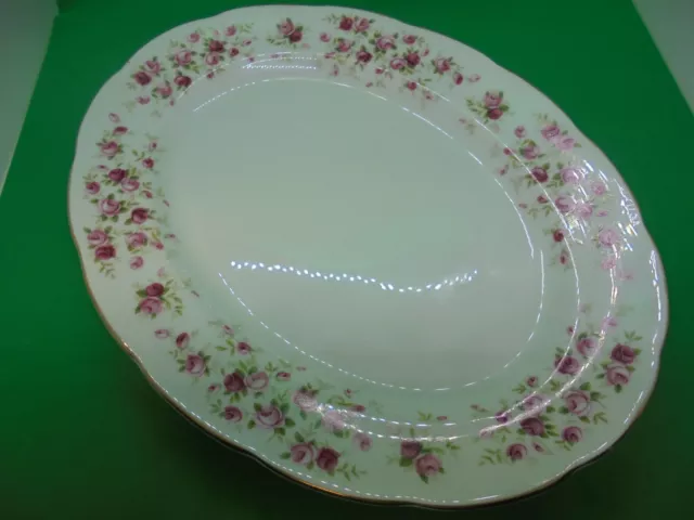 Queen Anne Bone China Cascade Roses Platter 12" Pink Roses Made in England