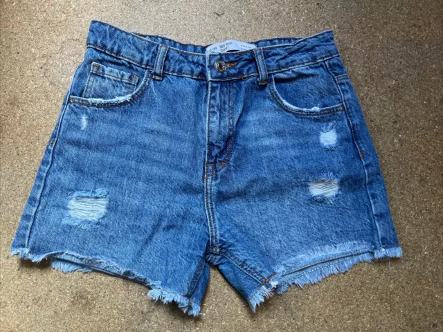 Girl’s Denim Co. Blue Denim Distressed Ripped Shorts - Age 11-12 Years