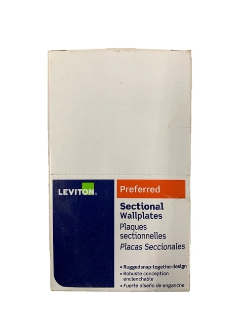 LEVITON White Sectional End Toggle Switch Cover Plates 5 pack #905-PSE1-W