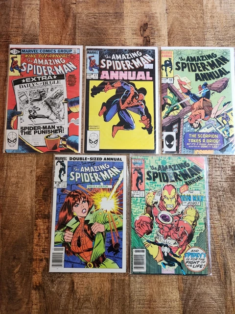 Amazing Spiderman Annual #15 17 18 19 20  Marvel Comic Book Lot VF Scorpion App