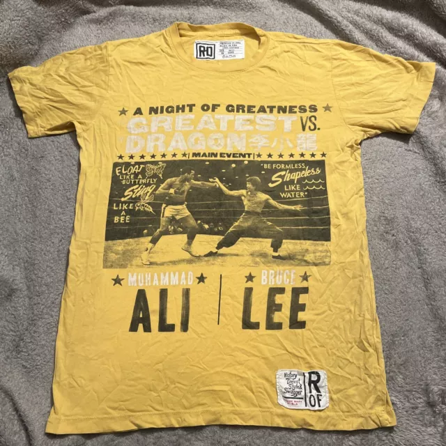 Men’s Roots of Fight Official Muhammad Ali Vs Bruce Lee Main T-shirt S (s10)