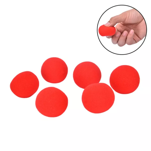 10x4.5cm Finger Zauberrequisiten weichen roten Schwamm Ball CloseUp ComedY'YH