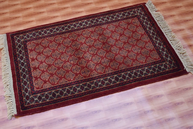 Alfombras de área dormitorio anudadas a mano 2x3 pies alfombra de óxido sala de estar