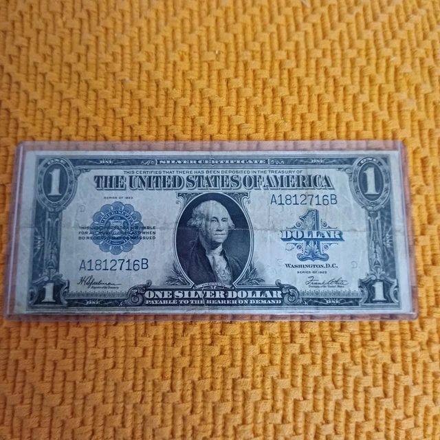 1923 series One Dollar Silver Certificate Large Size Currency Note Bill