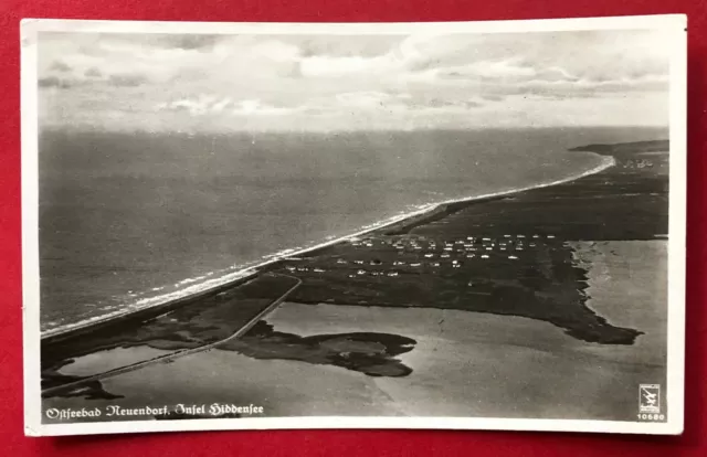 AK VITTE auf HIDDENSEE um 1938 Luftbild Fliegeraufnahme Strandabschnitt ( 88989