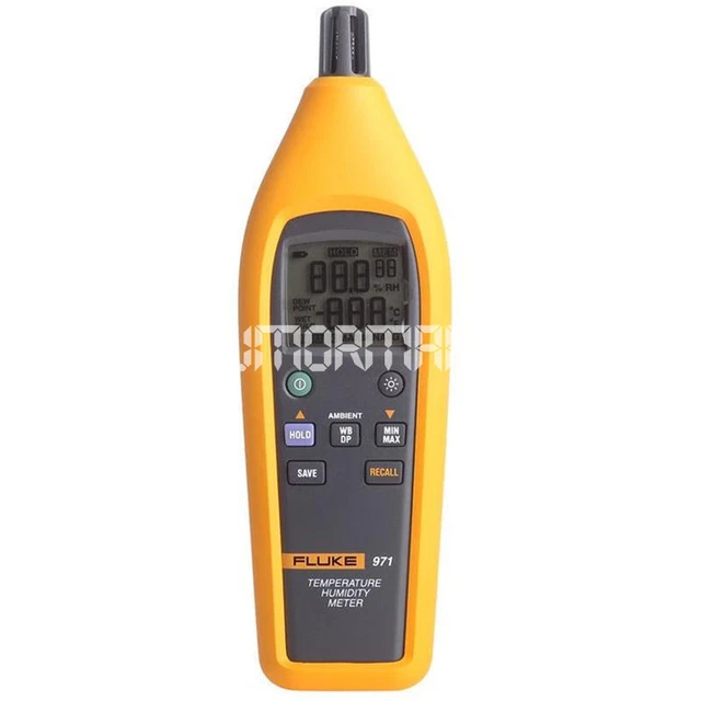 Fluke F971 Temperature Humidity Meter Psychrometer 99 Record Capacity