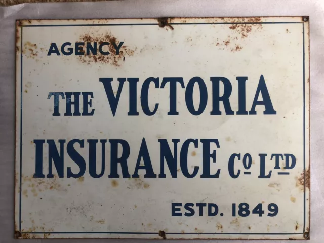 Old Painted - The Victoria Insurance Co Ltd sign