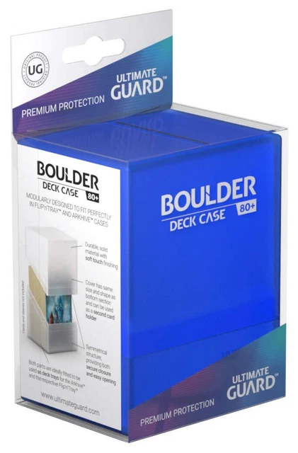 Ultimate Guard UGD010683 Boulder Deck Case 80+ Standard Size Box, Sapphire, S Sa