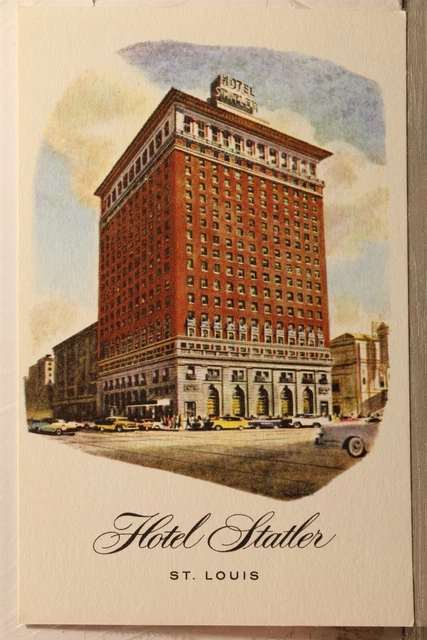 Missouri MO St Louis Hotel Statler Postcard Old Vintage Card View Standard Post